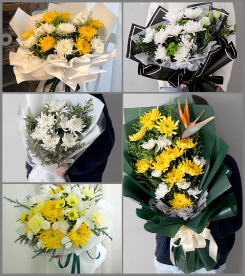 贵州毕节市威宁县牛棚镇手工村白事花束代送
